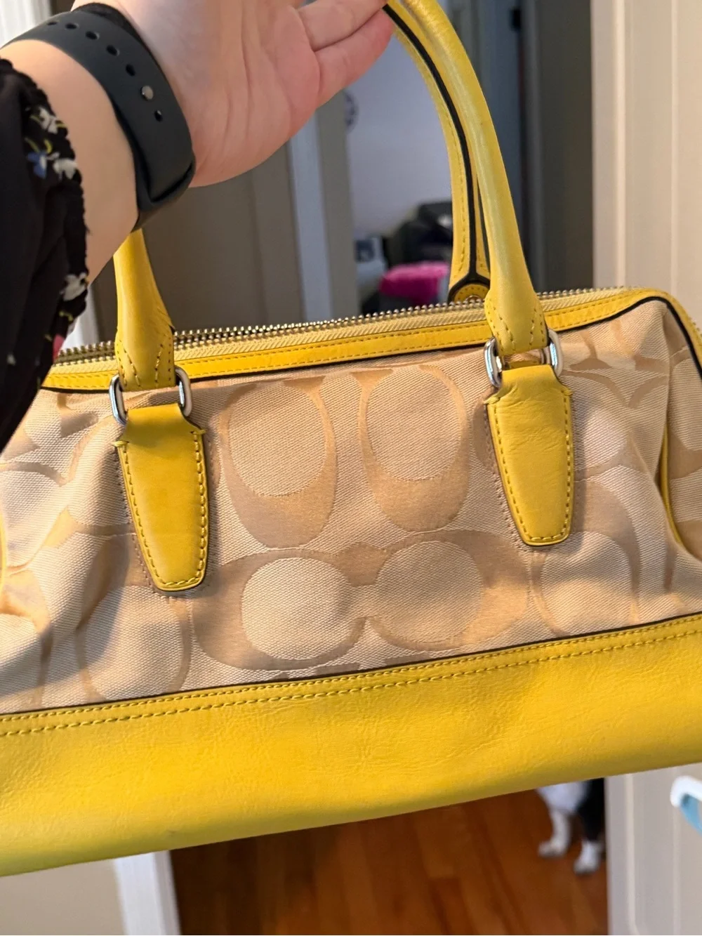 Coach satchel khaki